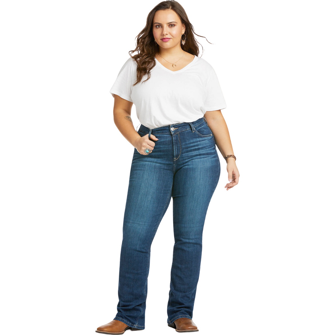 2025 Ariat Womens R.E.A.L. Perfect Rise Abby Straight Jean 10036814 - Mackenzie